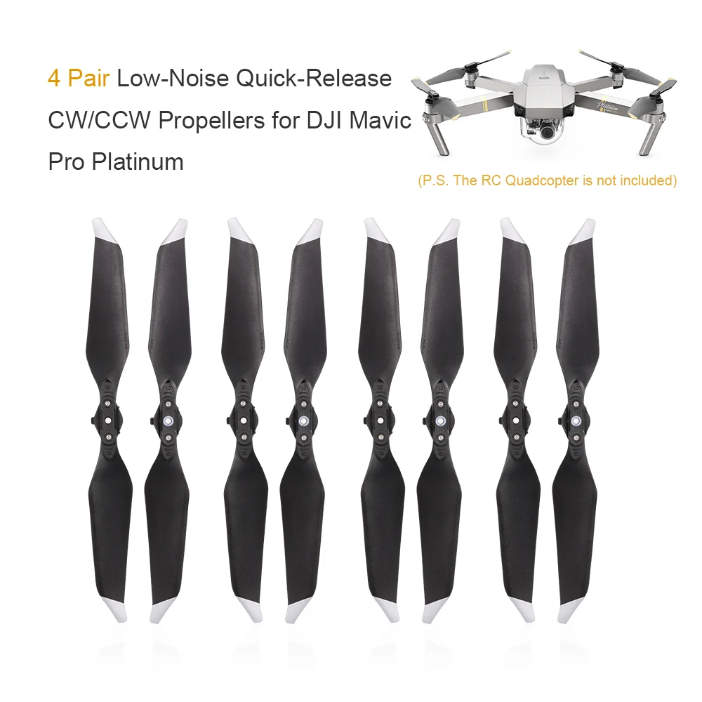 

4 Pair 8331 Low-Noise Quick-Release CW/CCW Propellers for DJI Mavic Pro Platinum