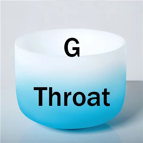 8G Throat Chakra 2019NEW 8 дюймов Половина цвет третий глаз Корона корень крестцово солнечное сердце горло матовый кристалл кварца Поющая чаша - Цвет: 8G Throat Chakra