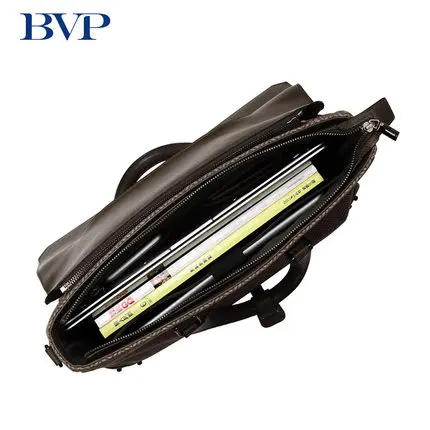Портфель BVP мужской из натуральной кожи сумка на одно плечо воловьей подходит для