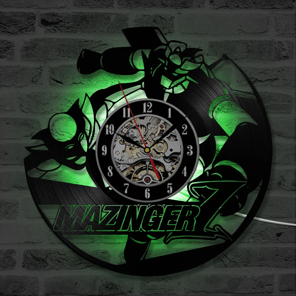 Mazinger CD виниловые часы для записи круглый полый Настенный Дизайн Подвесные