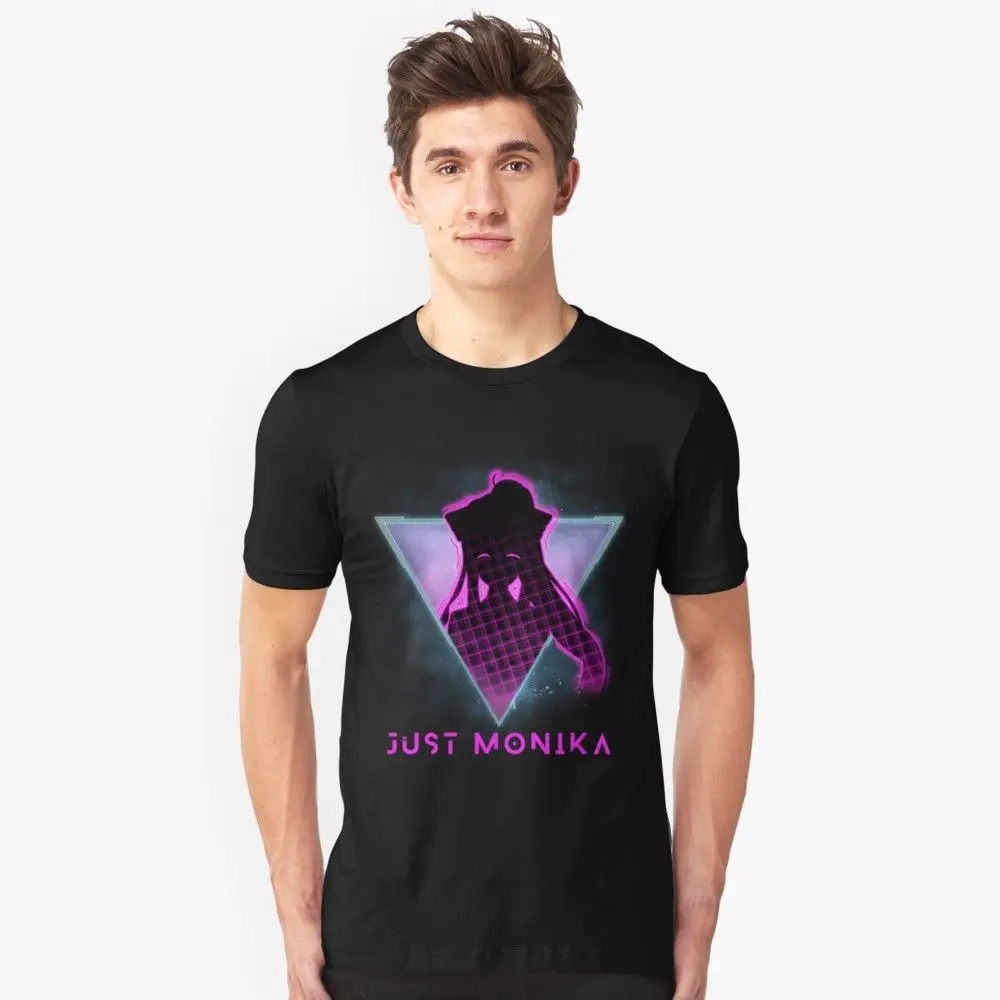 Просто Monika Doki литература клуб футуристический Мужская черная футболка одежда
