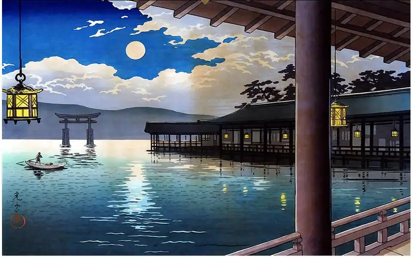 Настенные 3d обои на заказ нетканые настенные стикеры 3 d для японского сада