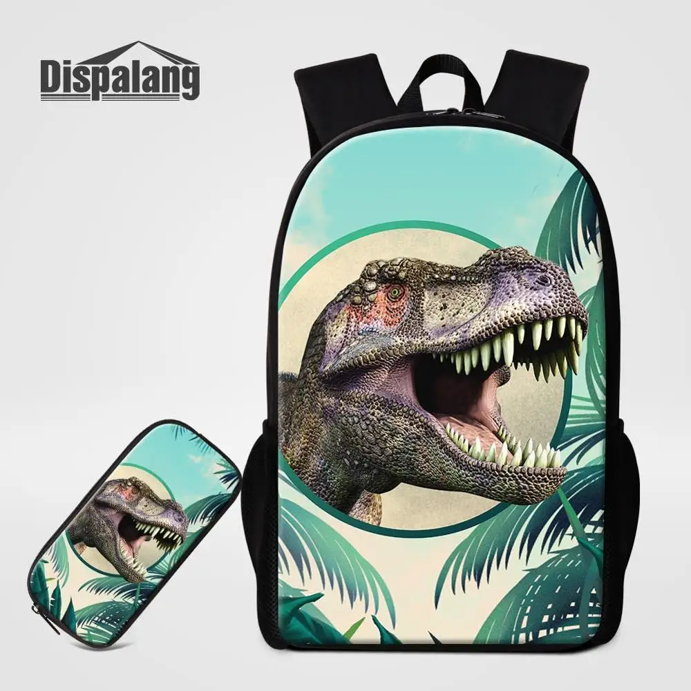 Набор сумок Dispalang с животным динозавром, школьные ранцы с принтом животного, чехол для карандашей, студенческий рюкзак, Детские книжные сумк...