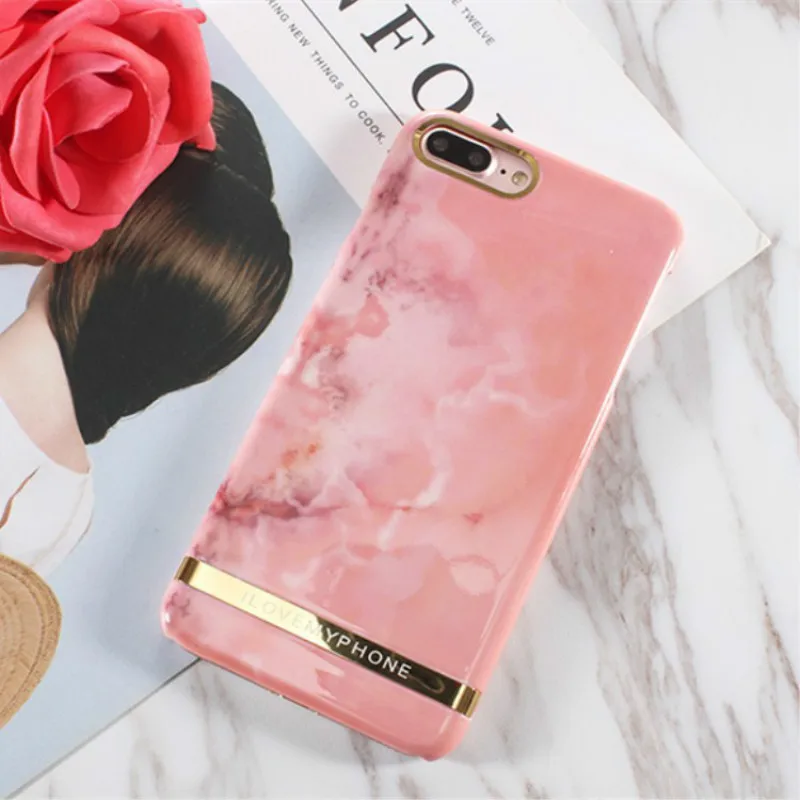 YOJOCK Marble Pattern Phone Case For IPhone 7 8 PLUS Cases X 10 6 6S Cover Fashion Simple Soft IMD Shell Fundas |