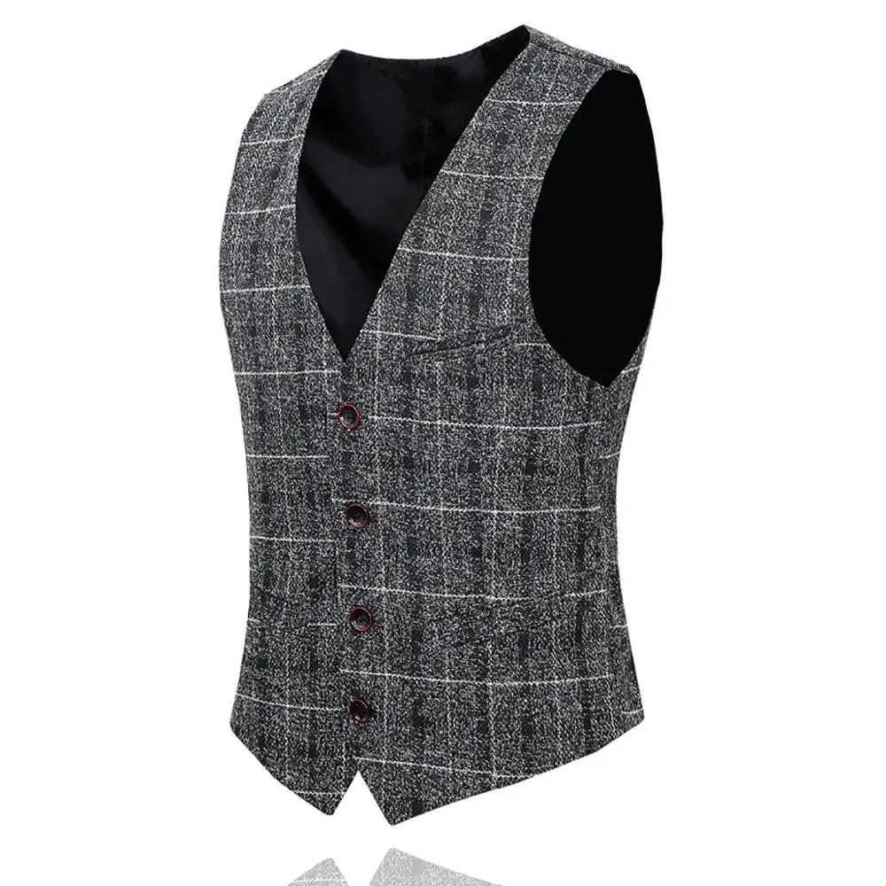 vest 3 штуки,, костюмы для мужчин, Британский стиль, дизайнерский мужской костюм ярко синего цвета, Осень-зима, толстый, приталенный, в клетку, для свадебного платья, смокинги - Цвет: vest