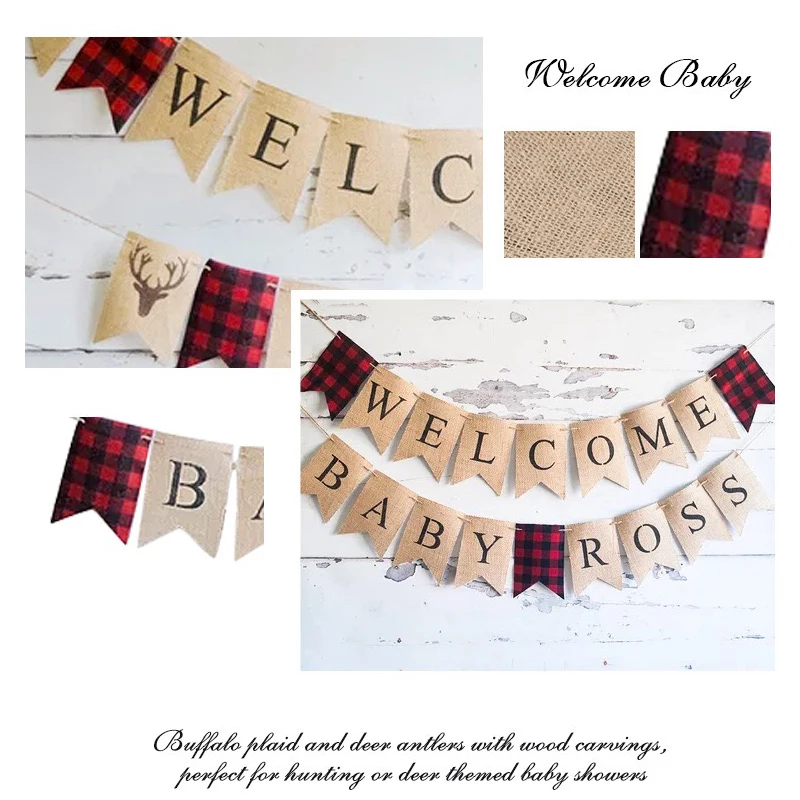 Babyshower Lumberjack серии Добро пожаловать украшения для детской вечеринки художественное оформление стены baby shower