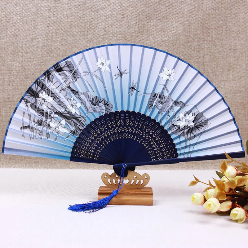 Классический женский Ручной Веер в китайском стиле ветер японском вишня