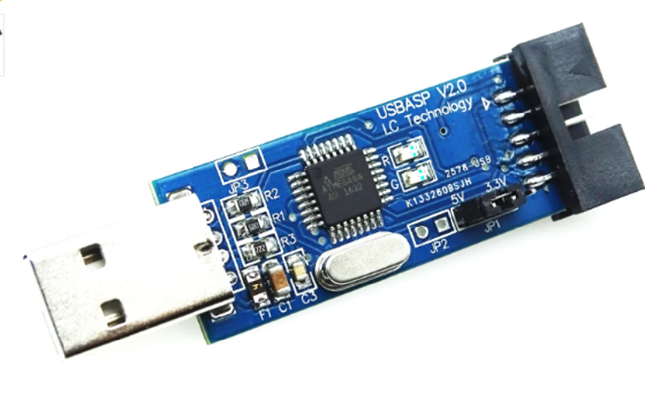 10 компл./лот USBASP USBISP AVR программатор 3 В/5 В USB ISP ASP ATMEGA8 ATMEGA128 ATtiny/CAN/PWM + контактный