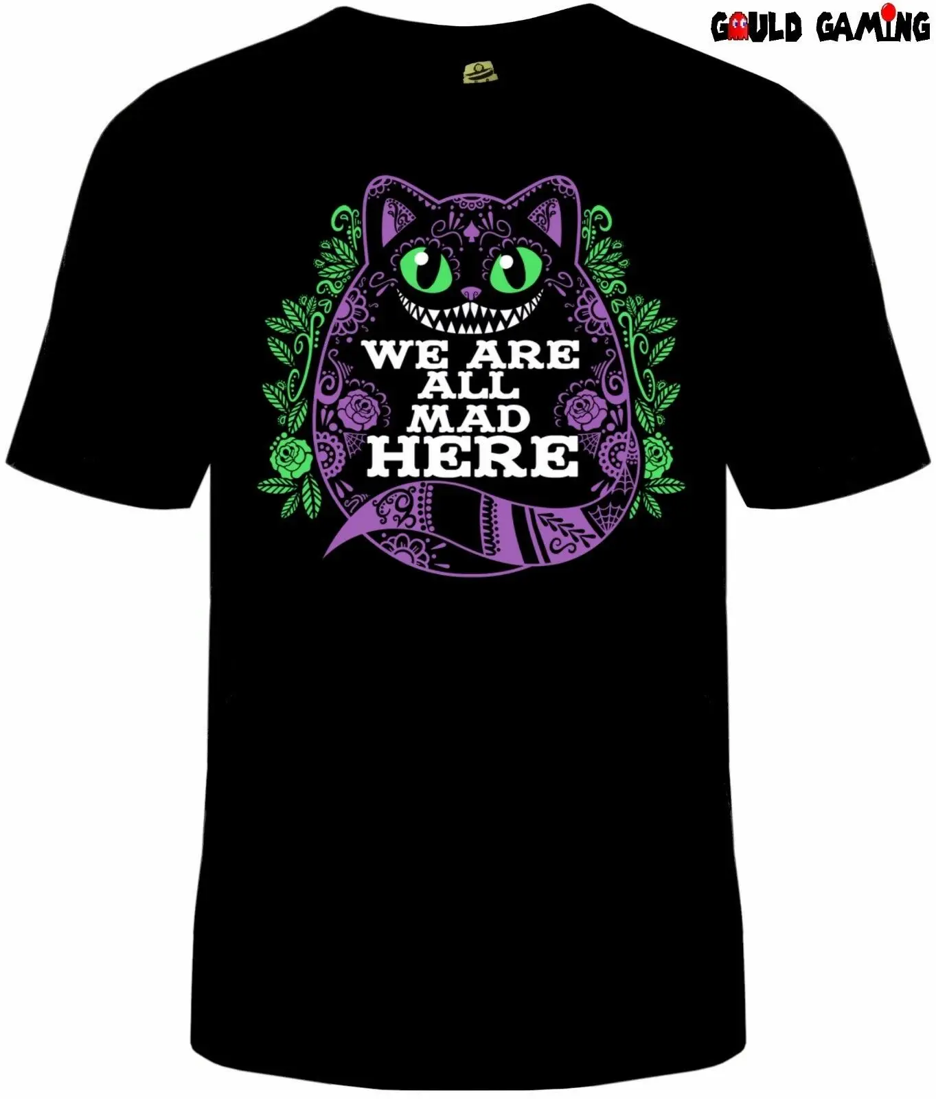 Cheshire Cat футболка унисекс забавная Алиса в стране чудес Хэллоуин размеры для