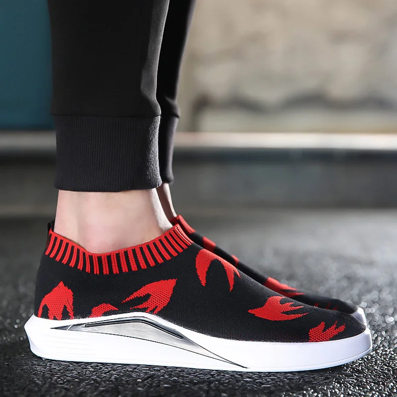 Новинка мужские носки кроссовки повседневная обувь для лета дышащая сетчатая