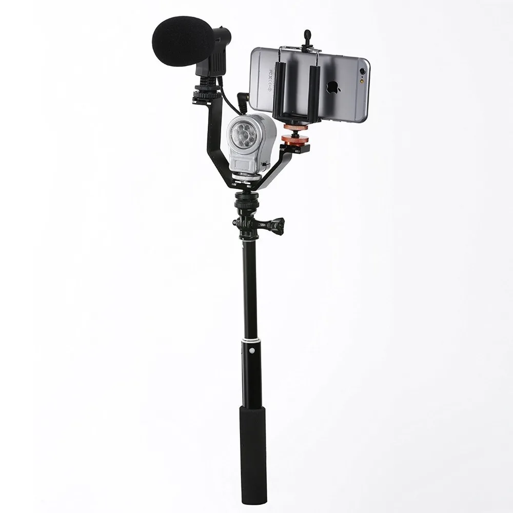 Triple Hot Shoe V Mount Flash Bracket for Video Lights Microphones or Monitors on Cameras and Camcorders | Электроника