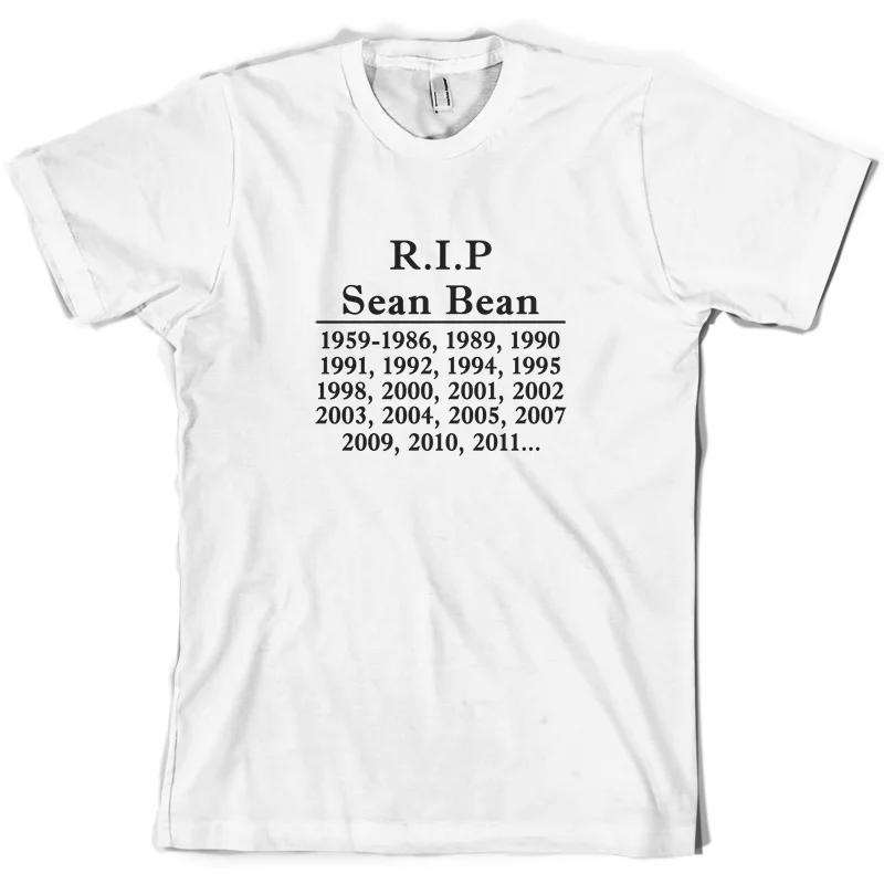 RIP Sean Bean-Мужская футболка-10 цветов-TV-Film-Movie-FREE UK P &amp Футболка с принтом мужские топы