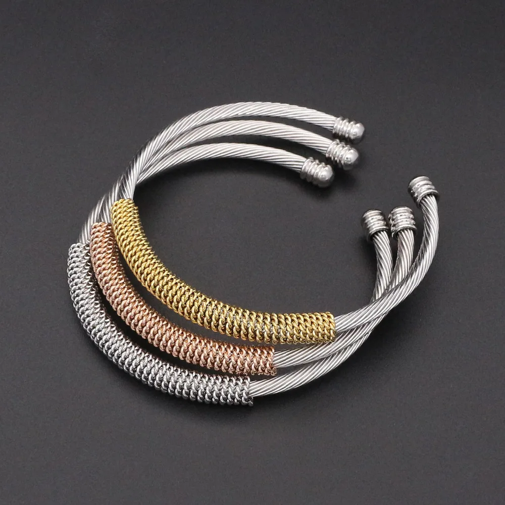 JSBAO новый модный набор из 3 предметов трендовые браслеты для женщин нержавеющая