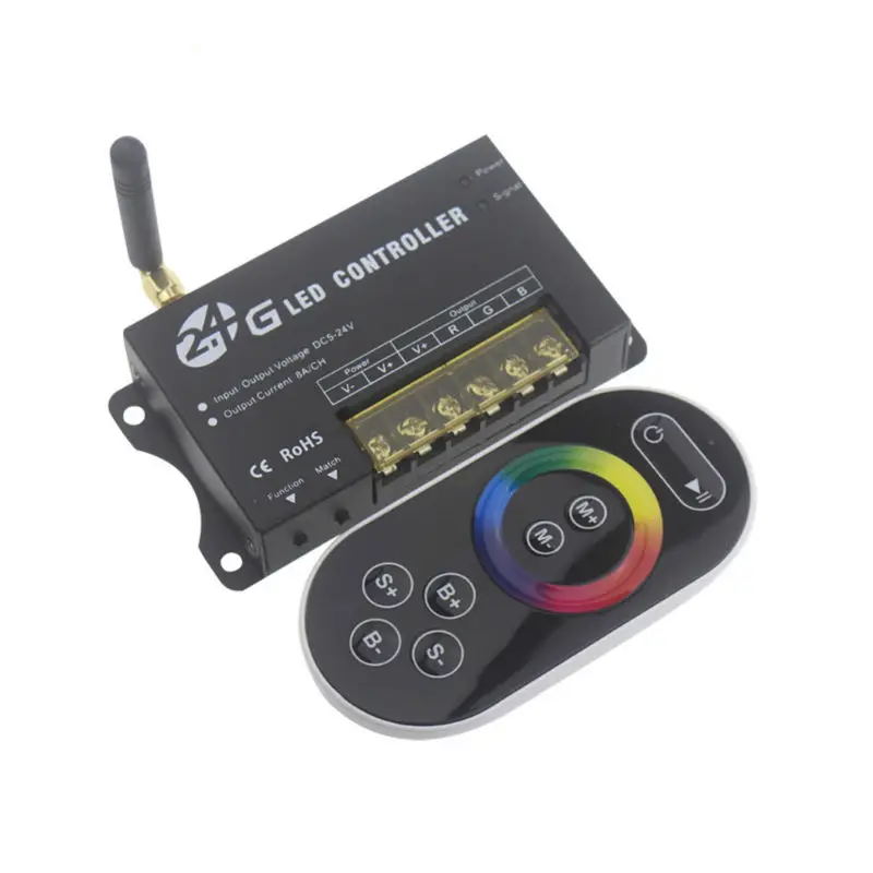 Rgb led контроллер 12 в пост. Тока 24 В 2 4G RF сенсорный экран дистанционное управление 8А