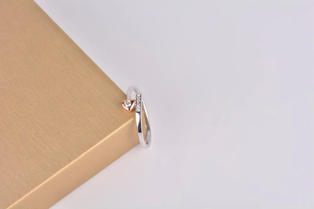 Женское Обручальное Кольцо ANI 18K из белого золота (AU750) сертифицированное