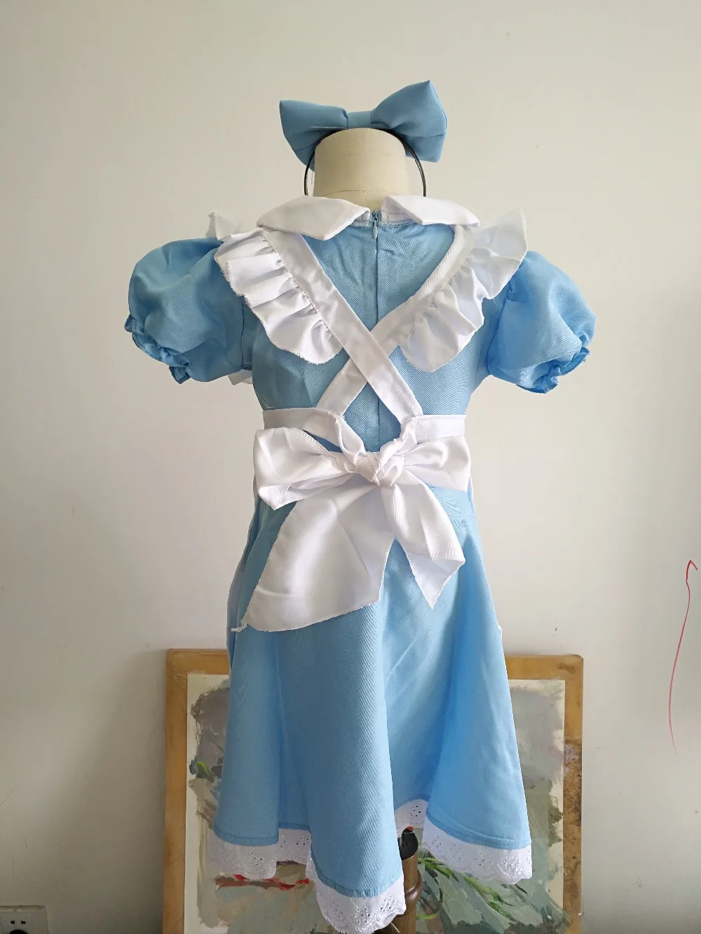 Женский костюм Алиса в стране чудес для взрослых горничной на Хэллоуин небесно