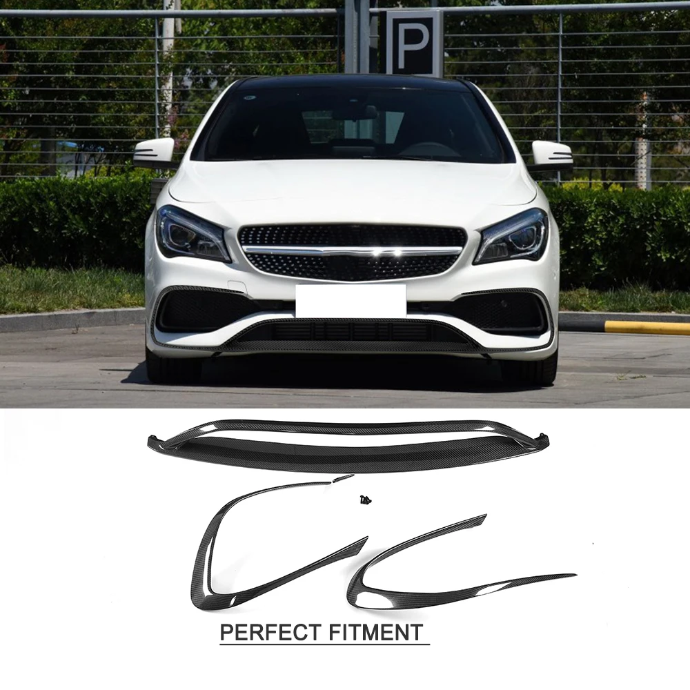 Автомобильный передний бампер из углеродного волокна для Mercedes-Benz CLA Class C117 CLA200 CLA250