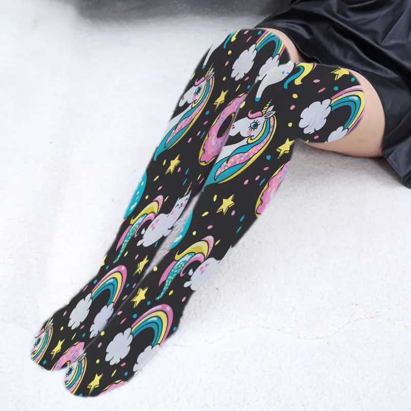 Женские чулки тонкие нейлоновые Гольфы выше колена Длинные для девочек женские