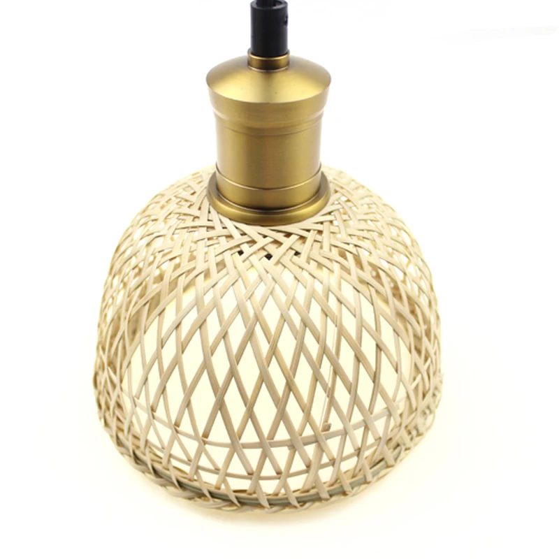 Винтажный подвесной светильник ручной работы с бамбуковой полоской 90 260 в перем.