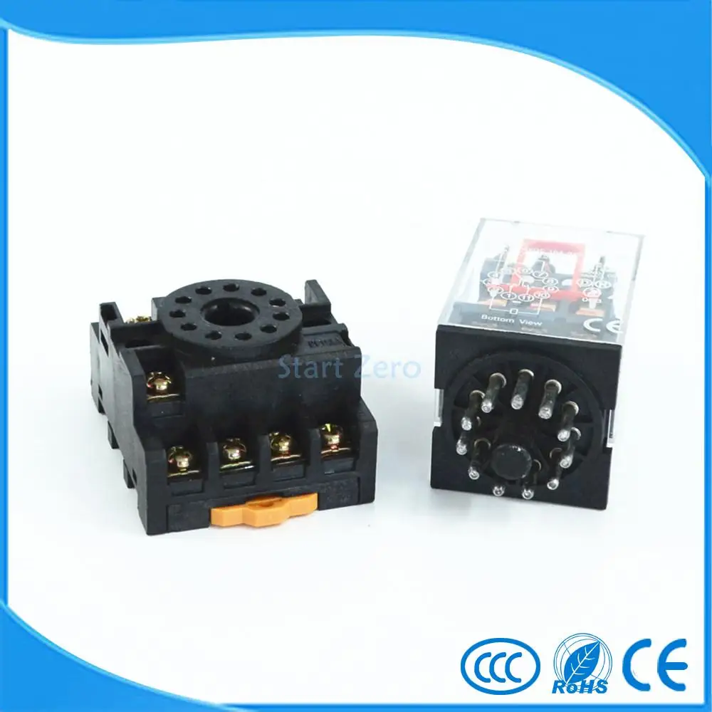 MK3P I DC 12V Катушка 11 контактов электромагнитное реле с PF113A Цоколь|electromagnetic relay|12v coil11