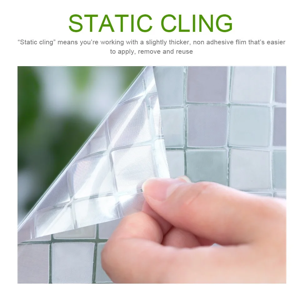 60*200 см декоративная оконная пленка мозаичная стеклянная наклейка