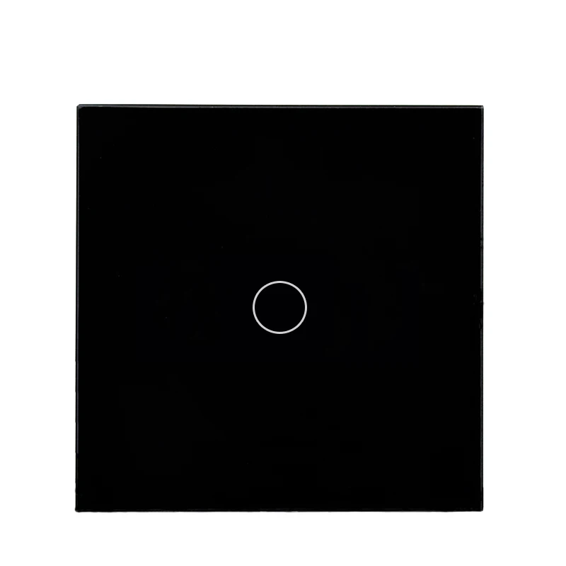 EU Standard Glass Panel Touch Light remote control Switch Black Switch+LED Indicator | Обустройство дома