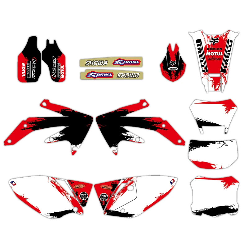 Набор стикеров для Honda CRF450X CRF 450X 4 штрихов 2004 2012 2011 2010 2009 2008 2007 2006 2005|Наклейки и