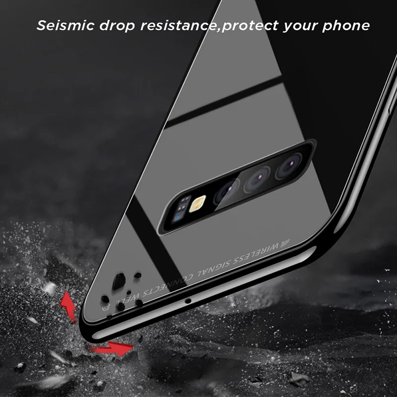 Protective Glass Phone Case for Samsung Galaxy S10 Plus Cover Bumper Coque Back Housing | Мобильные телефоны и аксессуары
