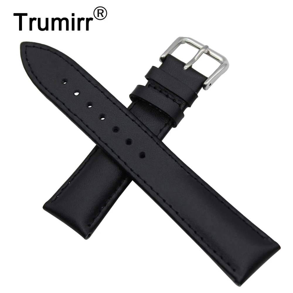 

Genuine Leather Watch Band 18mm 20mm 22mm 24mm Universal Watchband Stainless Buckle Strap Wrist Belt Bracelet Black Brown + Tool
