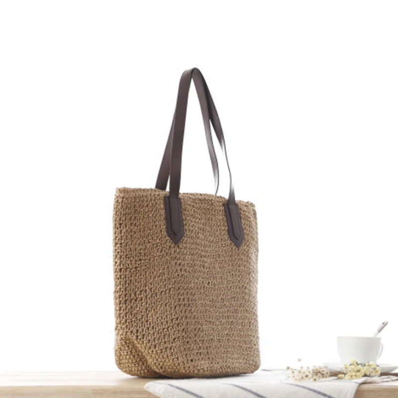 Женская соломенная сумка на плечо пляжная лето 2020 мягкая для отпуска|beach bags women|straw