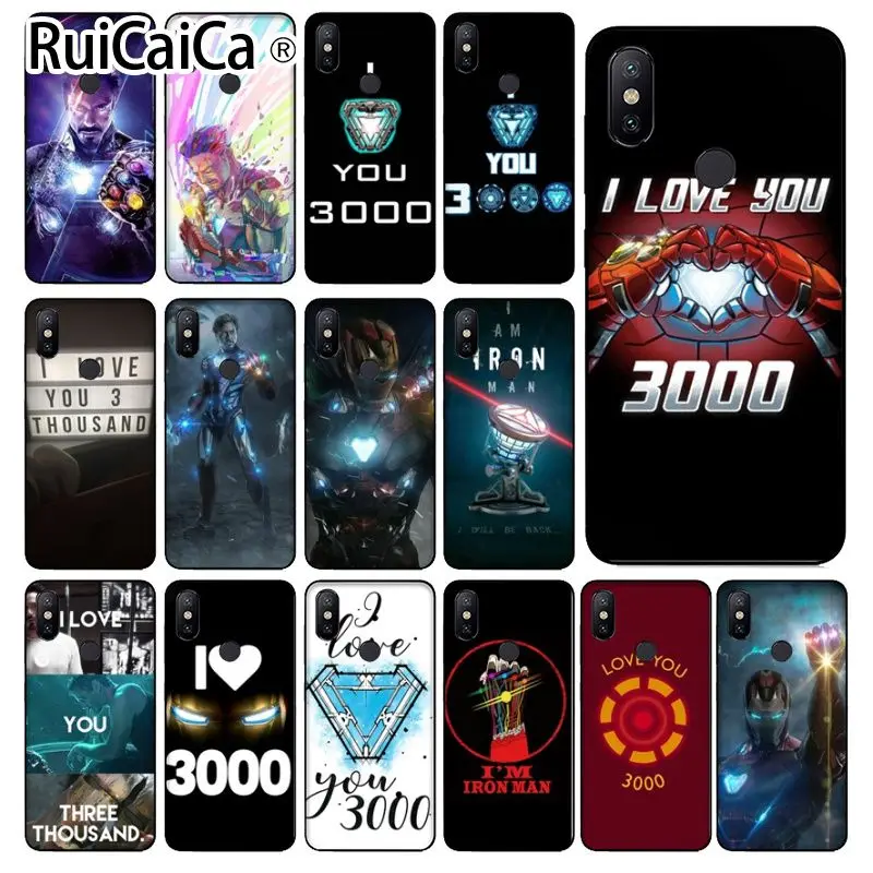 Ruicaica Железный человек Love you 3000 черный ТПУ мягкий чехол для телефона красного mi 5 plus
