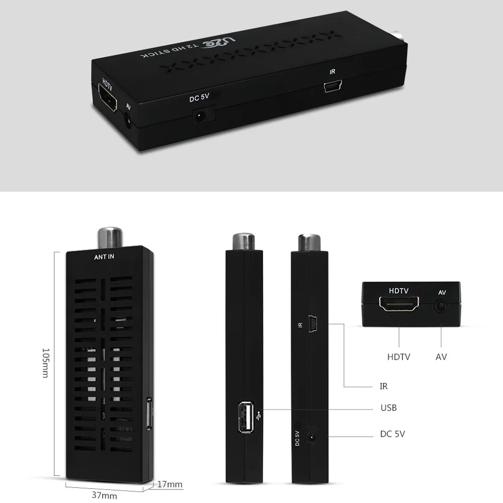 Цифровой ТВ приставка с дистанционным управлением HD 1080P U2C T2 голландский