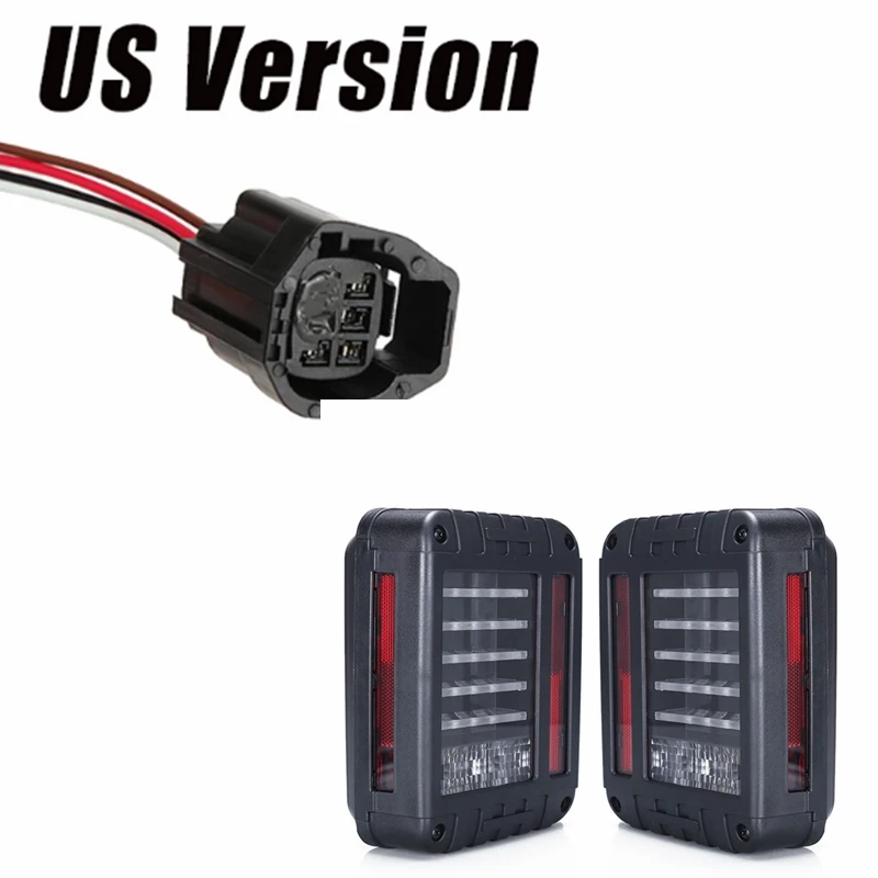 USA version Для 07-16 Jeep Wrangler светодиодный задний фонарь задние тормозные задние фонари 480LM для Jeep Wrangler JK светодиодный тормозной задний фонарь комплект - Цвет: USA version