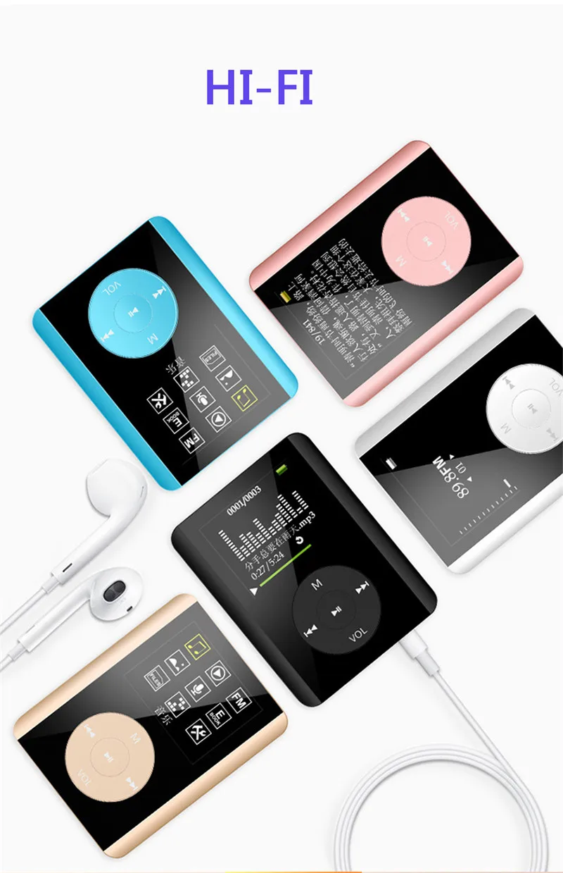 Новейший мини HIFI MP3 музыкальный плеер JS-12 скраб материал 4 Гб плеер Поддержка электронной книги FM радио Запись TF карта Walkmalk mp3-плеер
