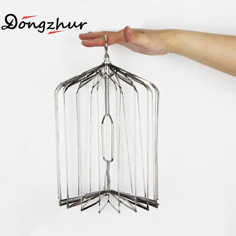 Dongzhur клетка для голубя, сценические фокусы, волшебная игрушка, профессиональная Волшебная Серебряная мигающая клетка, малый размер, волшебные трюки, Gimmicks