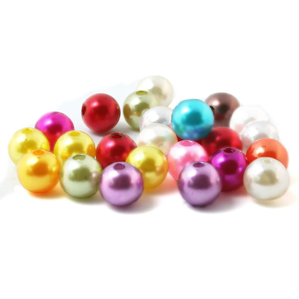 

Hot Sale Free Shipping 90 Pcs Acrylic Beads Pearl Imitation Round Beads 10mm Dia. (BSG01-04) Aa