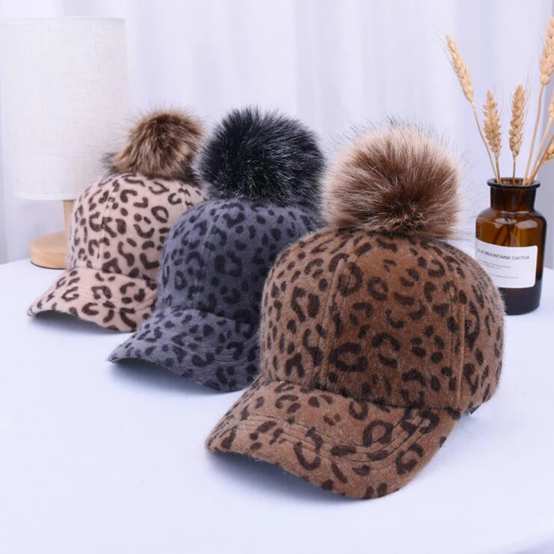 2018 детская одежда в стиле хип хоп бейсбольная Кепка из шерсти с леопардовым