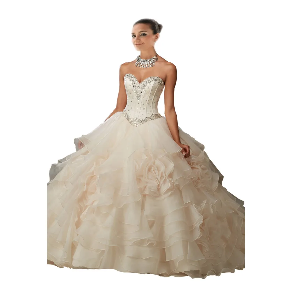 Royal Blue Quinceanera Dresses 2017 Handmade Flowers Organza Sweetheart With Jacket Ball gown Sweet Girls Prom pageant Dress | Свадьбы и