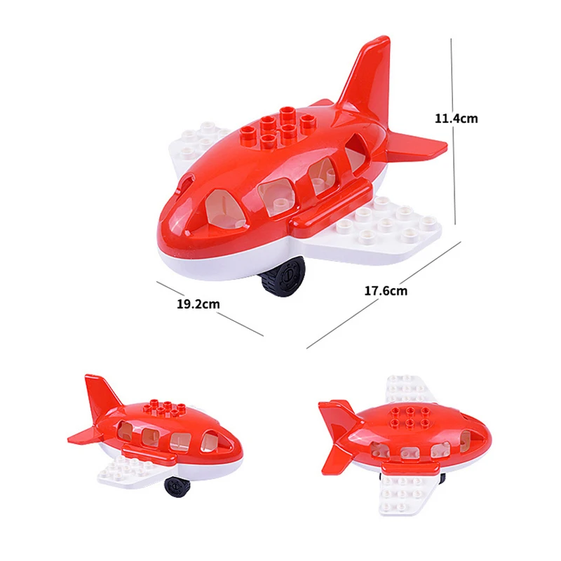 Большой конструктор машина самолет совместим с большими детскими блоками