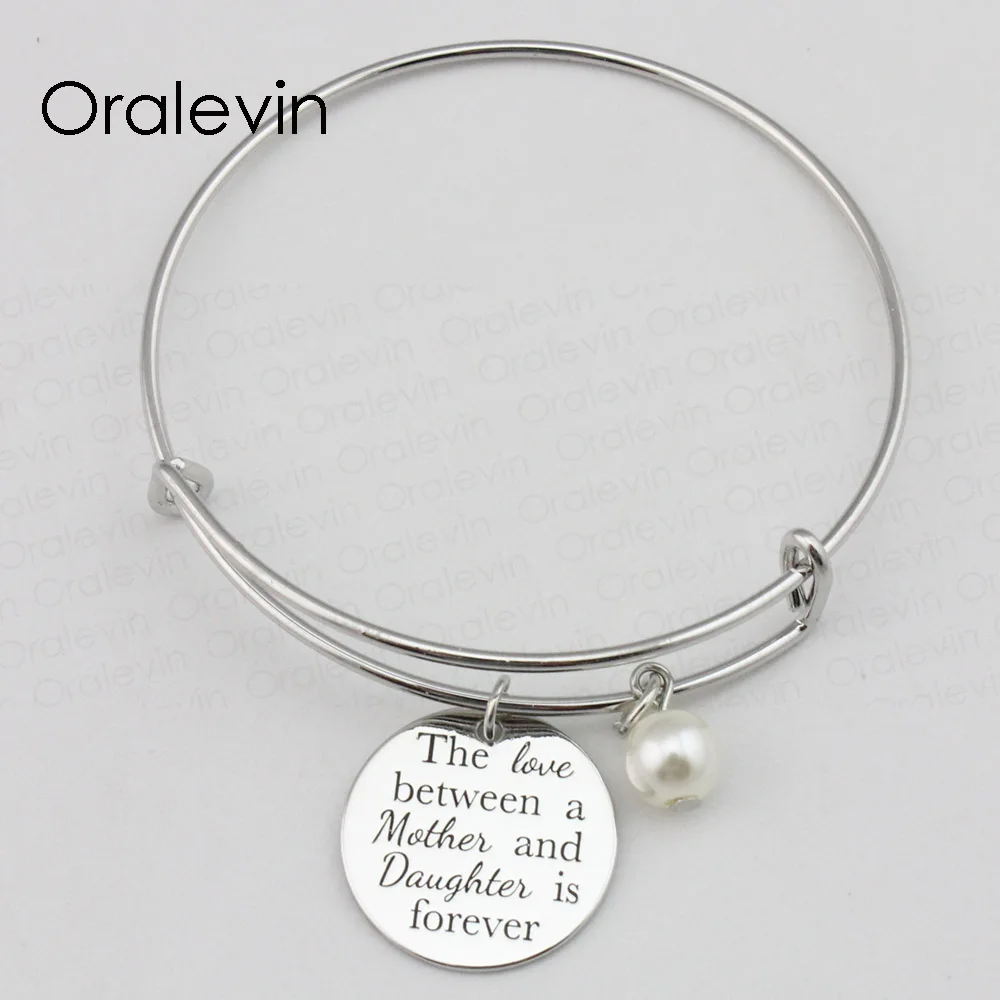 Любовь матери и дочери всегда вдохновлена ручной гравировкой кулон ожерелье