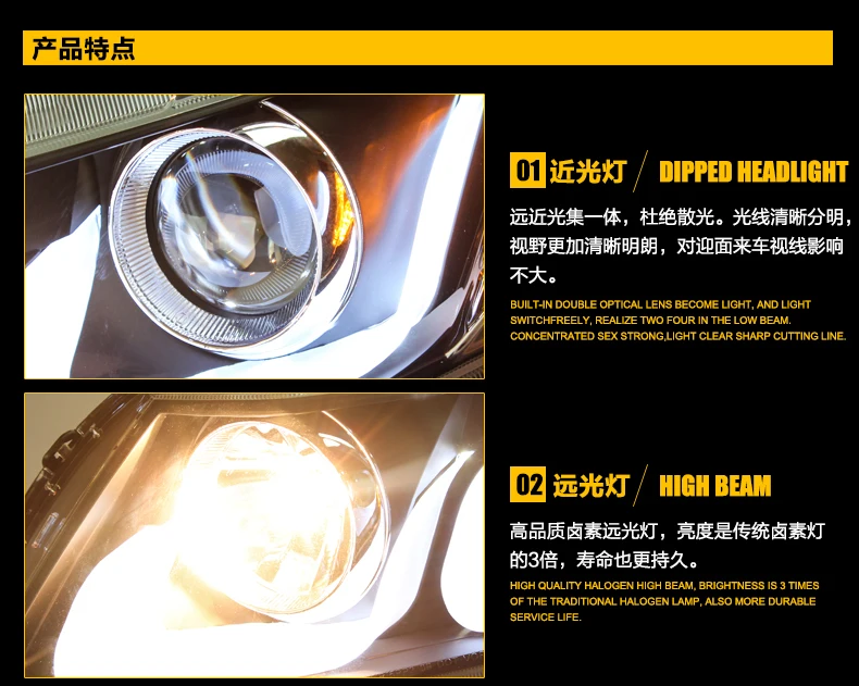 Hireno фары для 2011-15 HONDA CIVIC фар сборки LED DRL ангел объектив двойной луч ксеноновые 2 шт