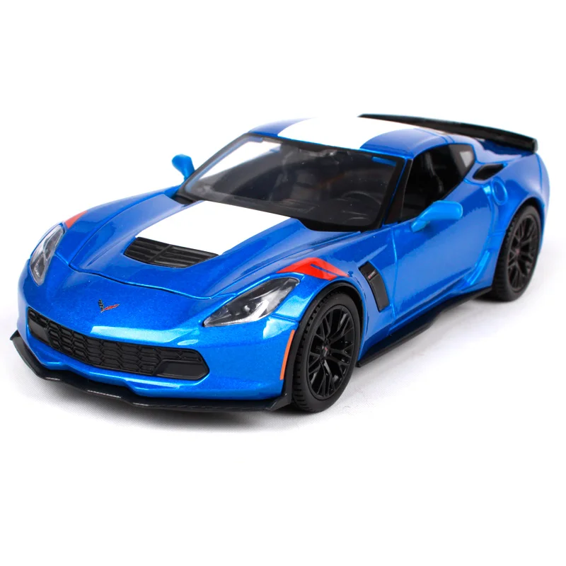 Maisto 1:24 2017 corvetto grand sport синий серый автомобиль литья под давлением Модель гоночного
