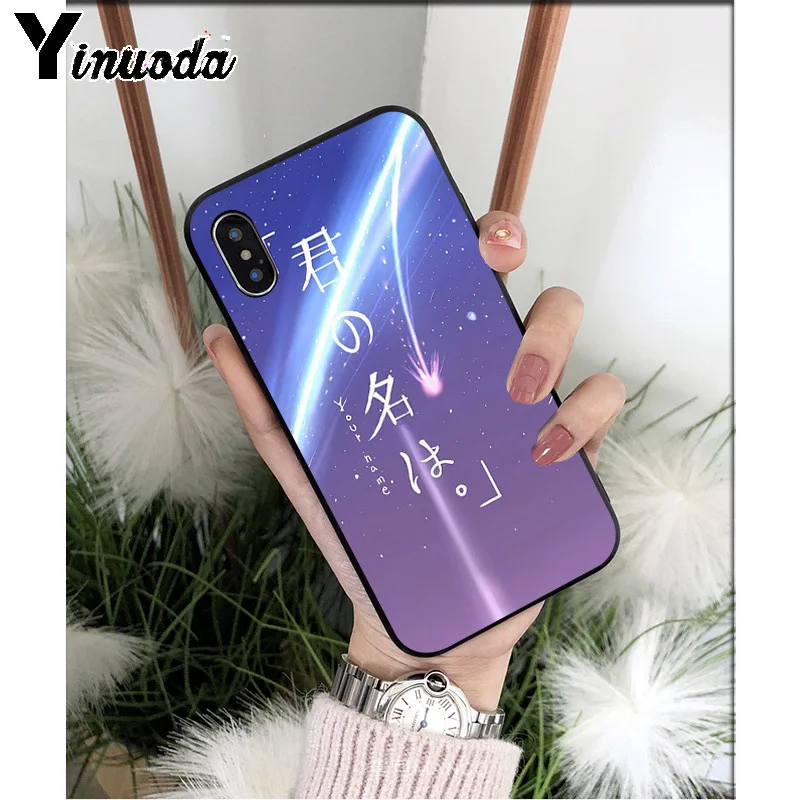 Yinuoda аниме ваше имя ТПУ Мягкий силиконовый чехол для телефона iphone 13 8 7 6 6S Plus 5 5S SE XR X