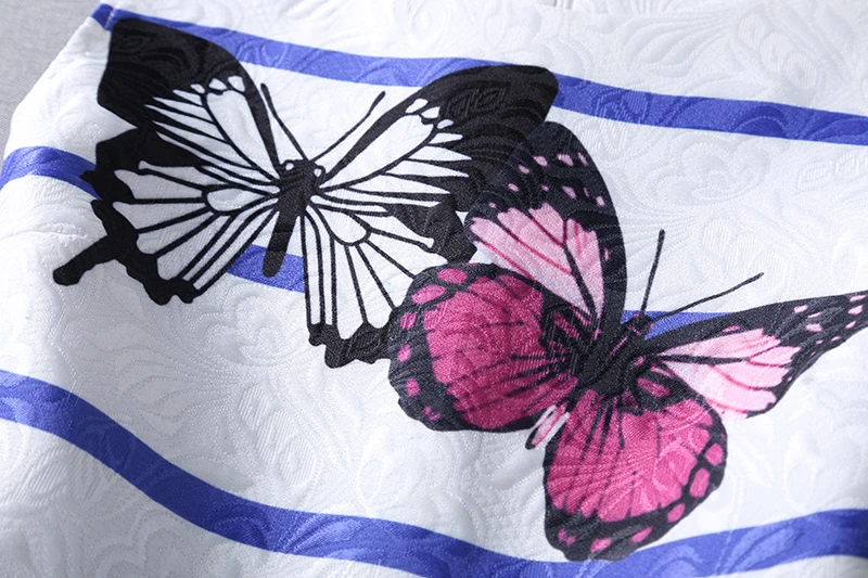 FTLZZ новое летнее женское платье с принтом бабочки без рукавов круглым вырезом