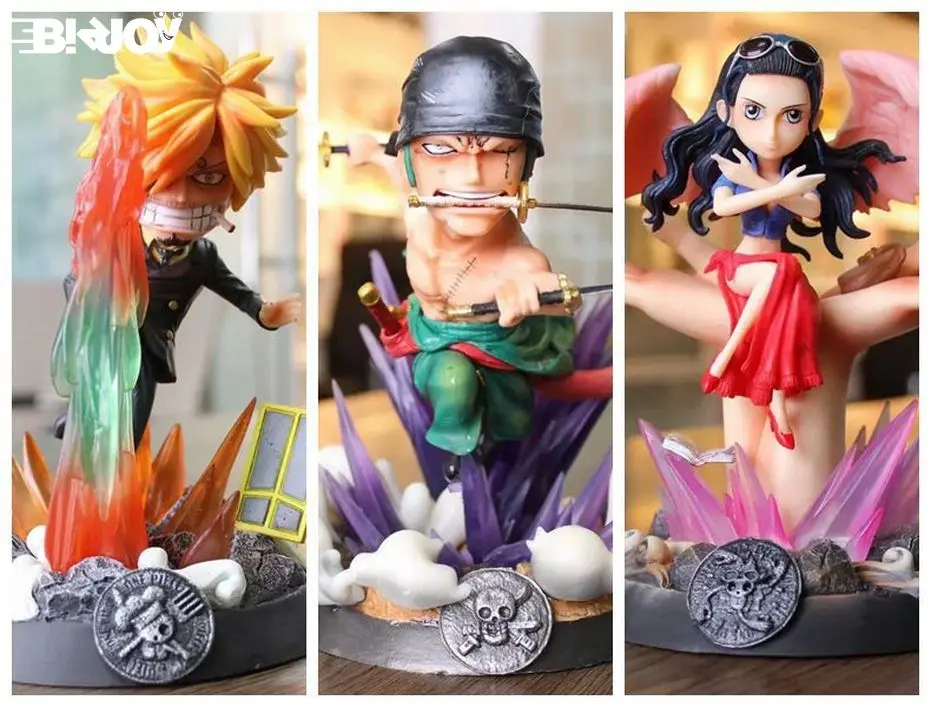 

Anime One Piece Statue Sanji Zoro Nico Robin Usopp Cartoon Action Figure PVC Model kids Adults Collectible Toy Decoration Doll