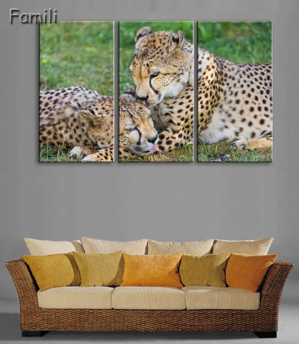 Настенная картина Гепард В дереве 3 шт./компл.|wall pictures|prints paintinghd prints |