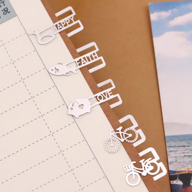 20 шт./корт. Металлический зажим для бумаги закладки с покрытием серебряные