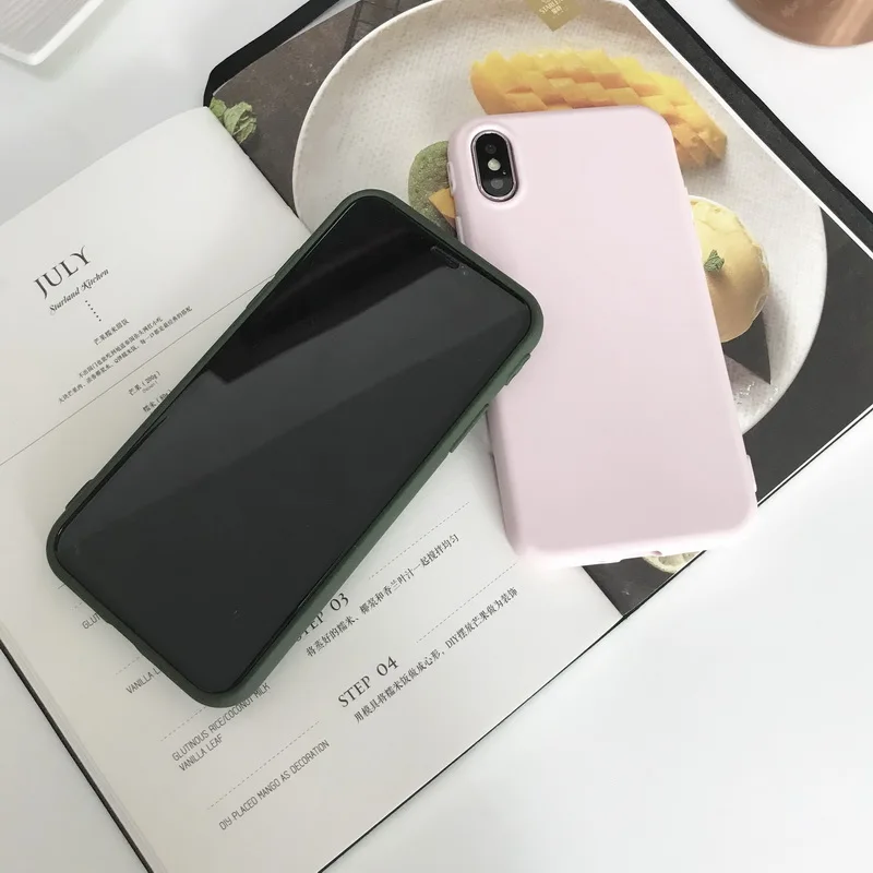 Чехол Netarlier для iPhone 7 8Plus 5 матовый простой высококачественный силиконовый мягкий