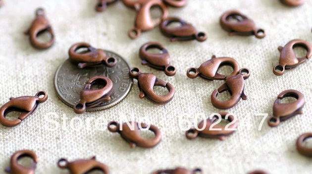 

Free Shipping DIY Bracelets Clasps Wholesales Red Bronze Lobster Clasps, 1000pcs/lot