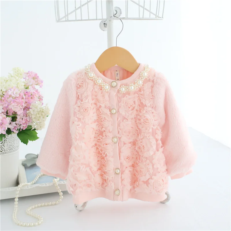 Новинка 2018 осенне зимнее пальто для маленьких девочек милый Детский кардиган с